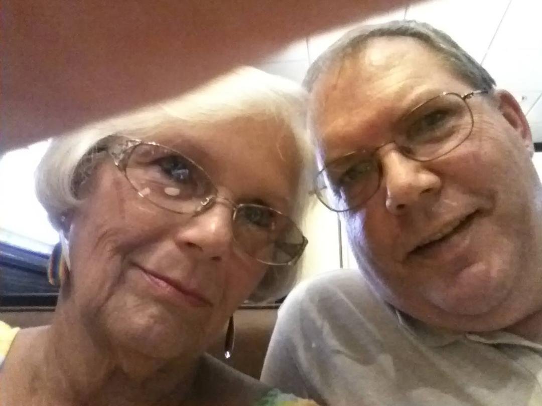 At Longhorn steakhouse for anniversary dinner.
