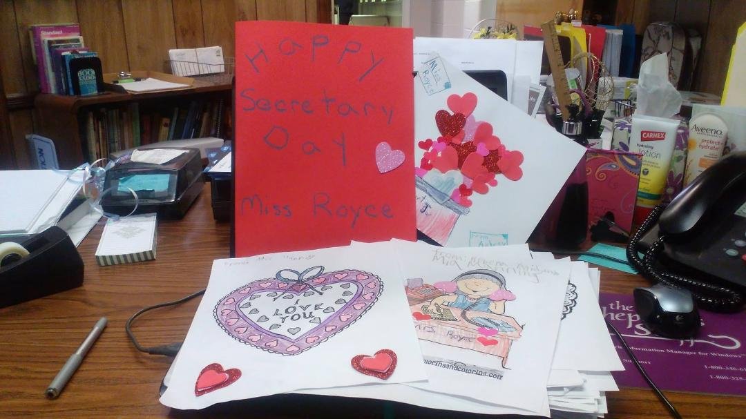 Happy Secretary's Day to me from the children at Ambassador Christian Academy