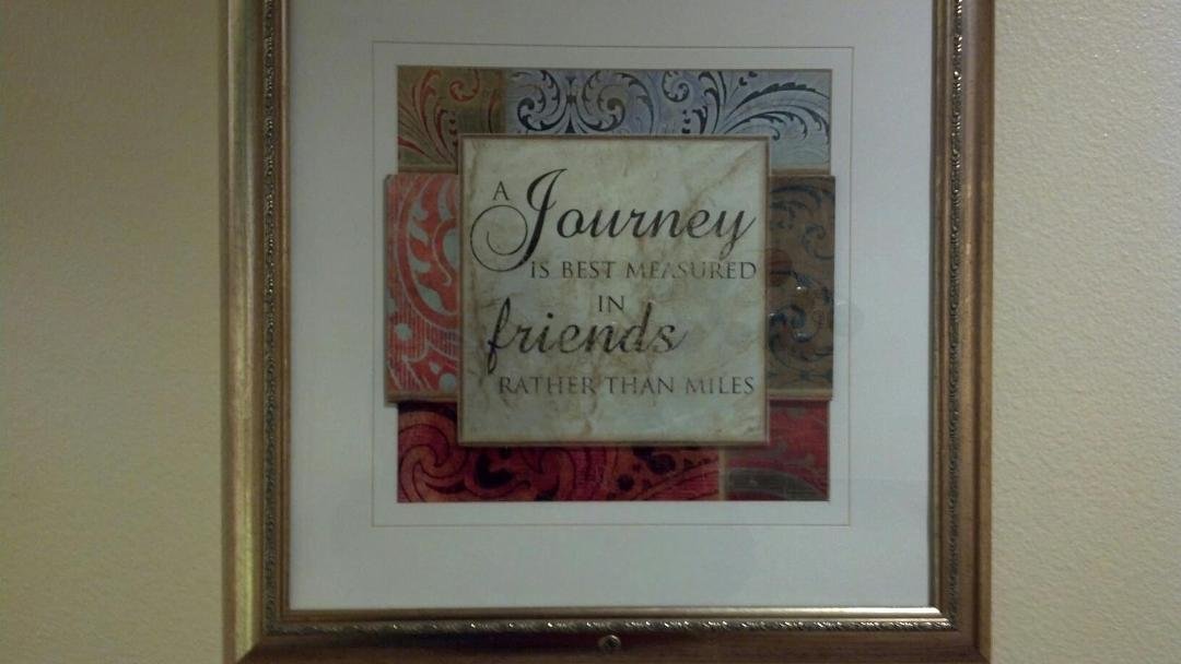 What a fitting picture in the restroom on my way home to pick up my kids after an awesome weekend with old & new friends at a girls retreat near Oskaloosa. Thanks you guys!