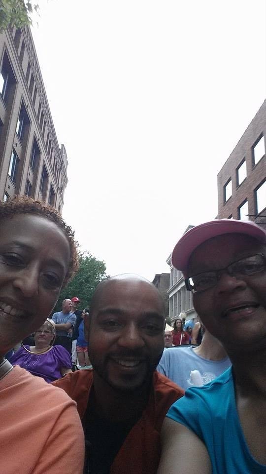 Here we go again hanging our at the Blues Fest at Laclede Landing with my one and only Son, Chris and Myra Coates. We have been thru the rain and the storm now we are ready for more Music.