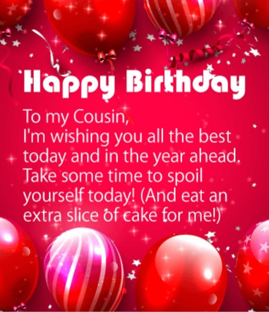 Happy Happy Birthday to my cousin Bill. Wishing you a year filled with happiness, peace and good health. Eat cake. Love you.