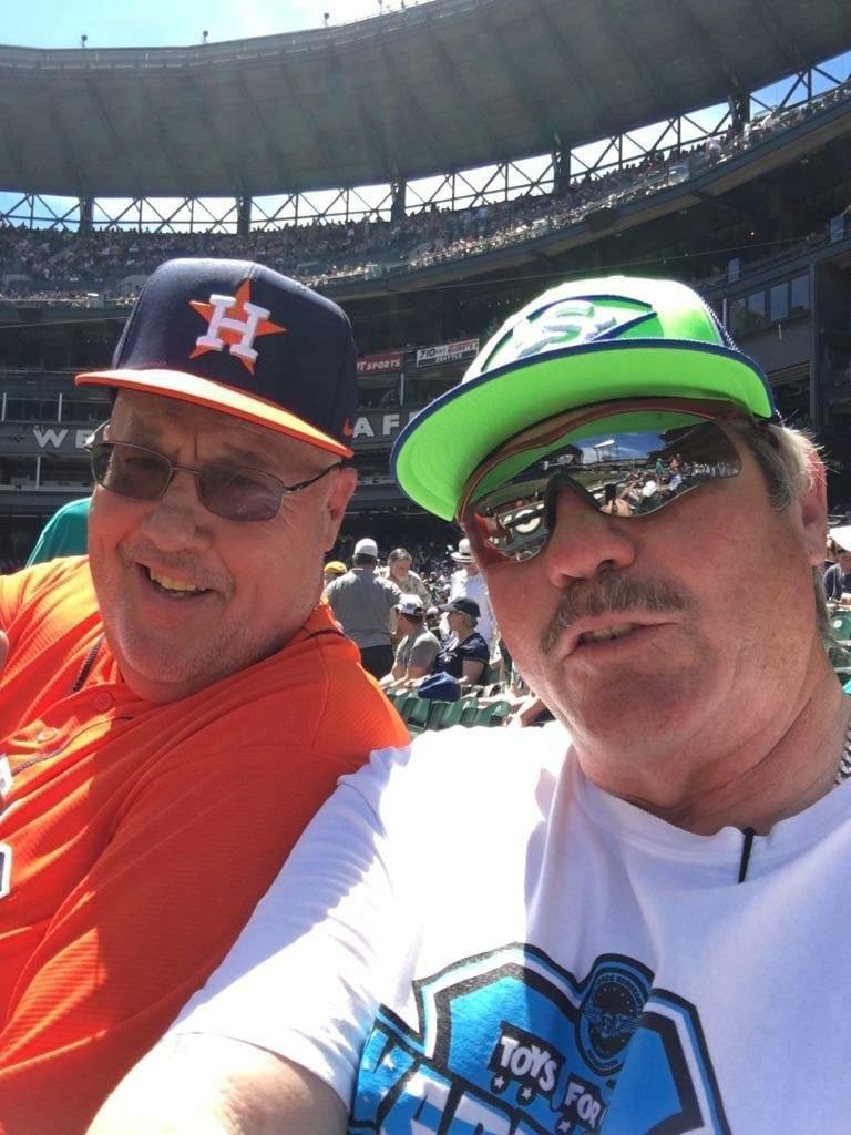 My friend Jeff and I at the game Sunday as the Houston Astros beat Seattle Mariners
