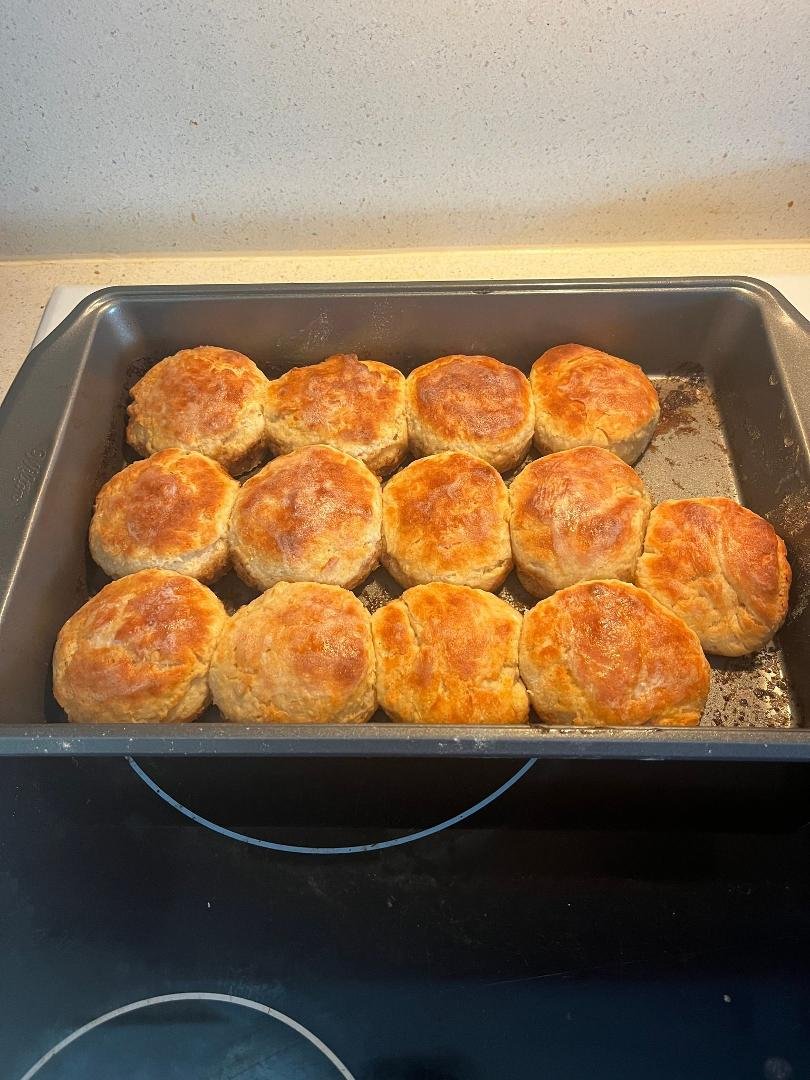 Got my Biscuits made for the week. goes good with anything.