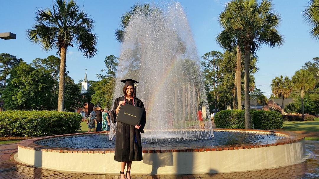 My sweet granddaughter Ashley Prescott graduated from Valdosta States tonight. Luv you sweetie!