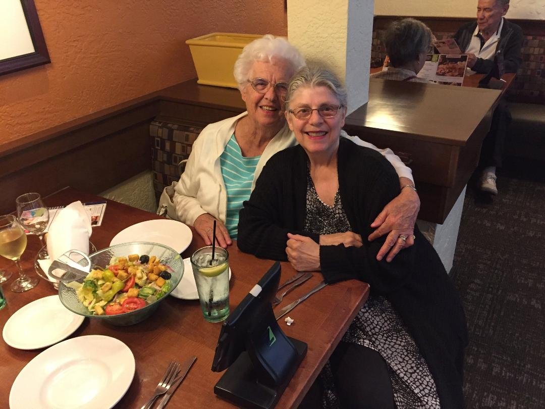 Wonderful lunch today at Olive Garden with my dear friend Mary Murphy! We both send our love to all of our old friends at Heller Ehrman!
