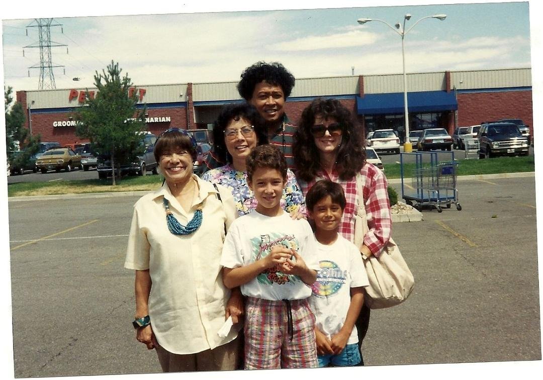 TBT - My family, circa 1989. Harvey is taking the photo.
My Mommy, me, Brother Harry Chan, Sister-in-law Pat, Nephews Christopher Chan and Eric Chan
