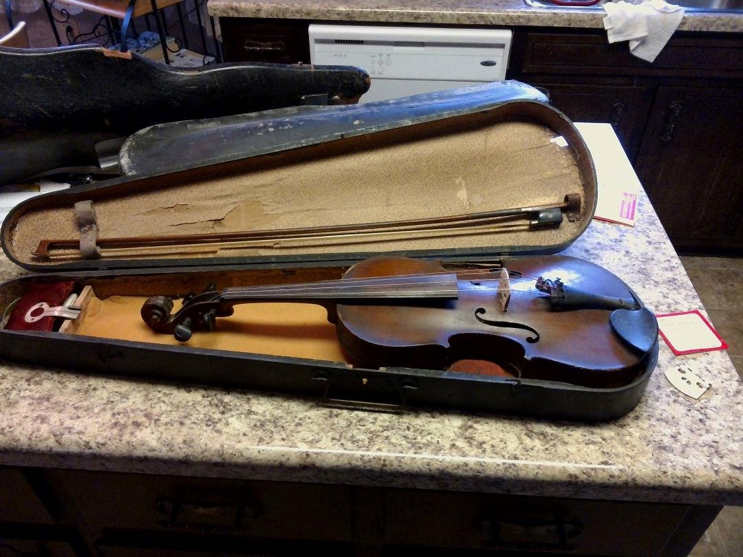 Pop's Violin back in the Baker family. Antonio Stradivari 1725. It was Pop's pride and joy.