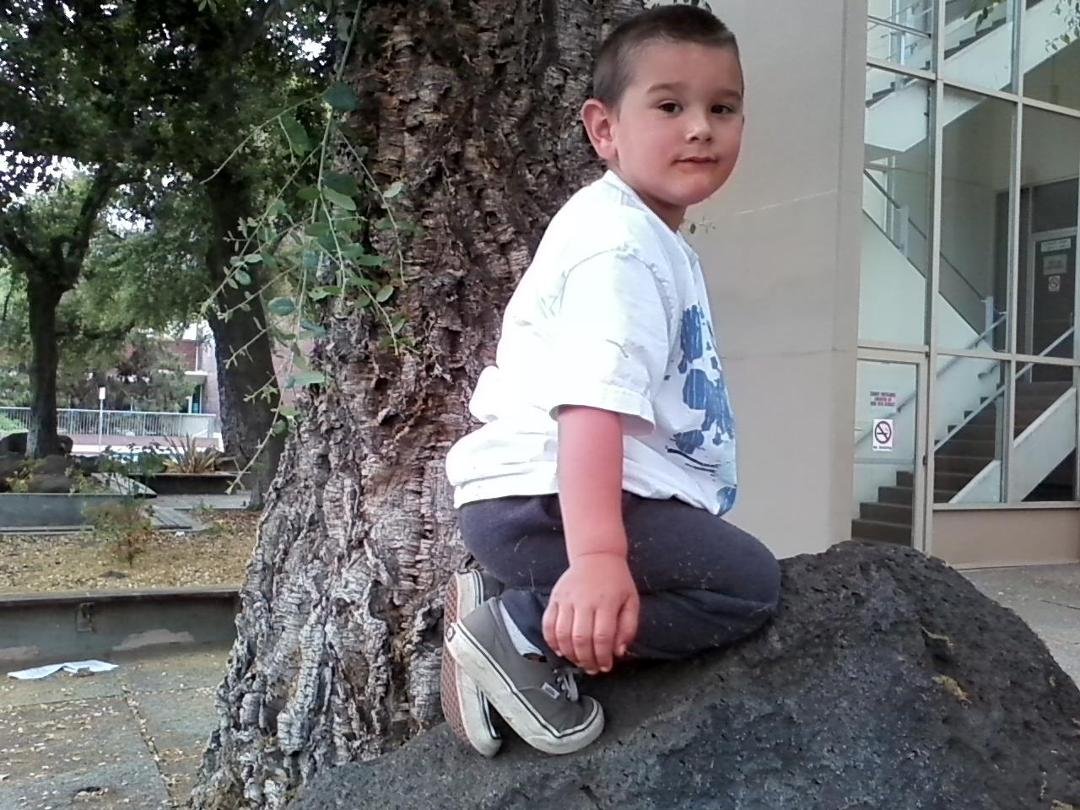 My grandson Aj loves climbing rocks....He is my pride and joy....
