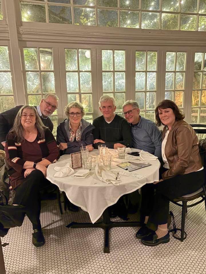 My two sisters my brother Buddyand my sil Cindy at the court of two sisters NOLA.