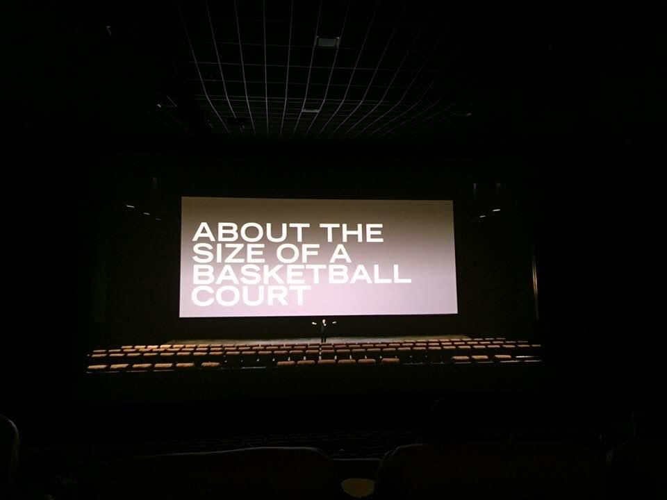 About to watch Solo on this gigantic screen. Great start to the xtra long weekend 😎