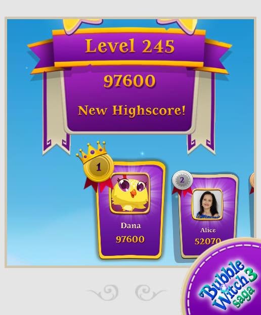 I just passed level 245 yeah!