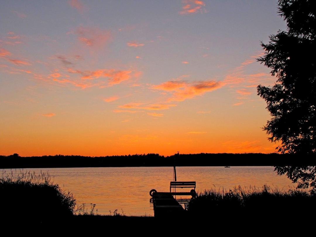 Beautiful day on Butternut Lake followed by a beautiful sunset tonight.