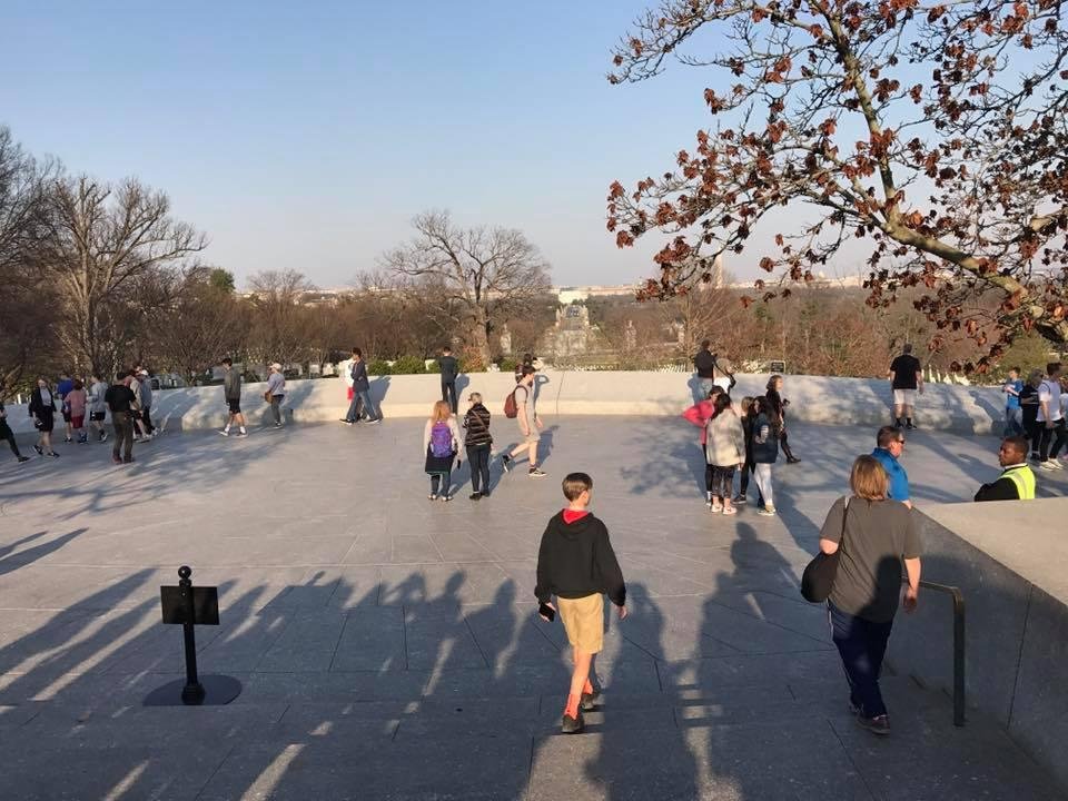 View from Kennedy Memorial. His inaugural address is etched in the wall.