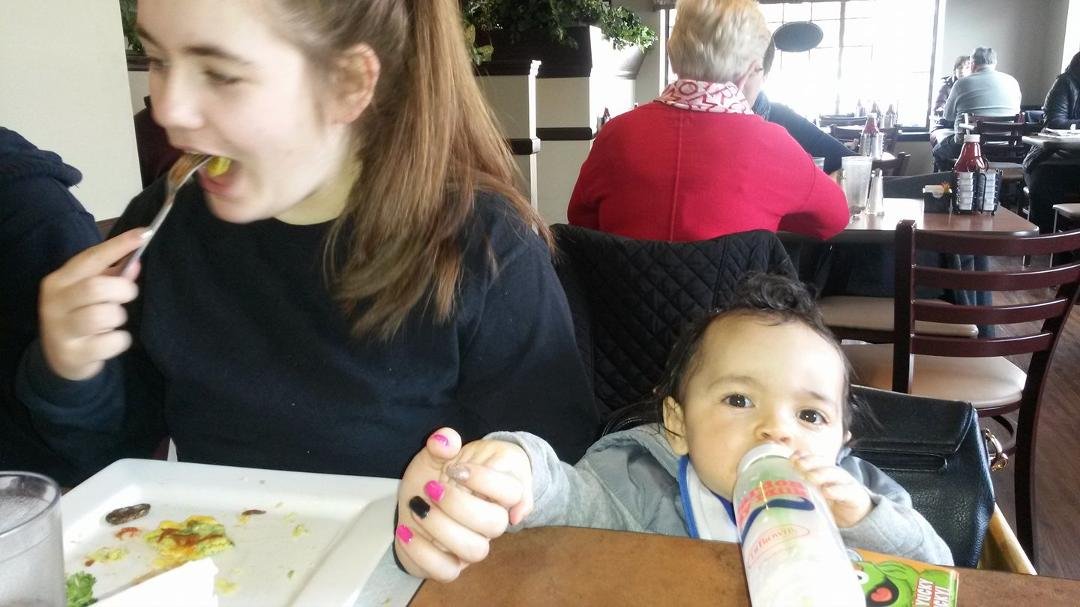 Love how he holds Mommy's hand!!<3