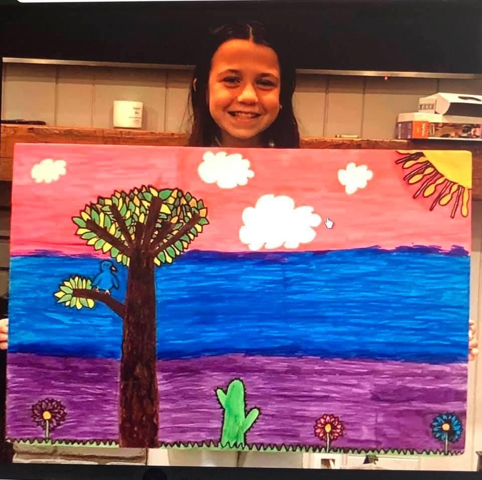 “Afternoon Nature”. a Painting by a Lefty Superstar!
DeDe V. Shamel, what do you think of this precious and precocious little girl?
She is awesome.