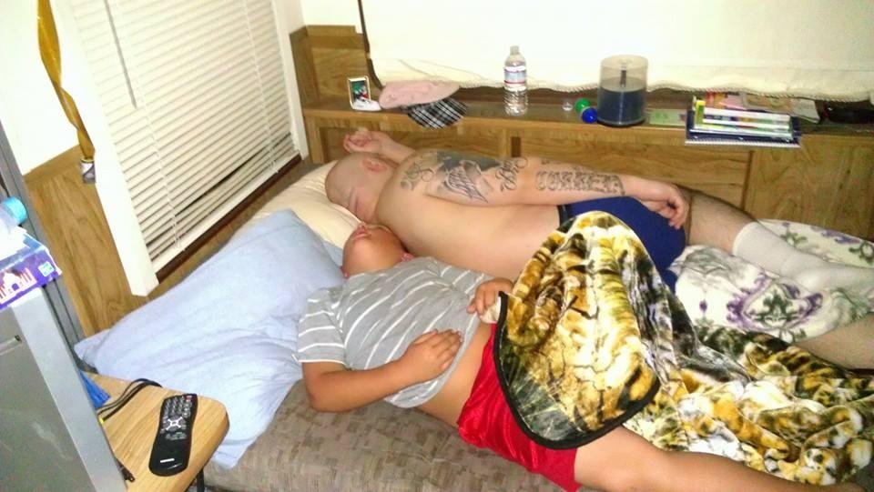 Shawn and Aj sleeping