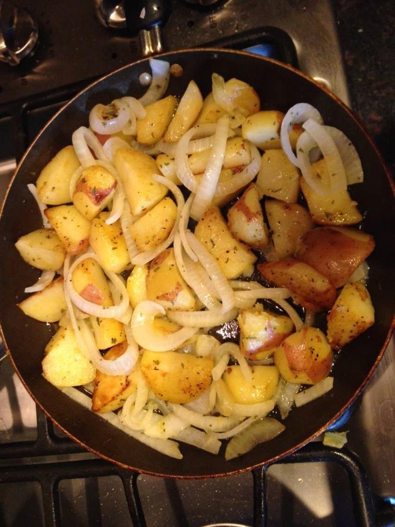 This is healthy dishes, zucchini by Loretta and new potatoes by Cymone.