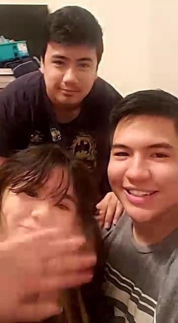3 of my Grandkids on video chat.
