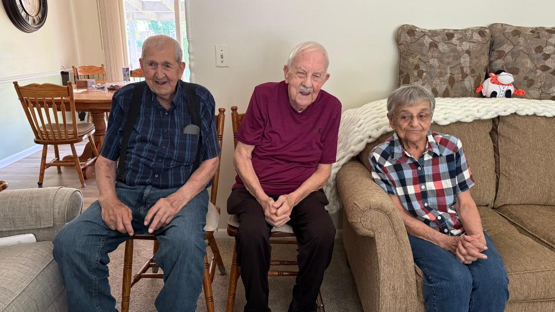 Uncle Ray with his brother Grandpa (Russ) and sister, Grandma (Darlene) ❤️