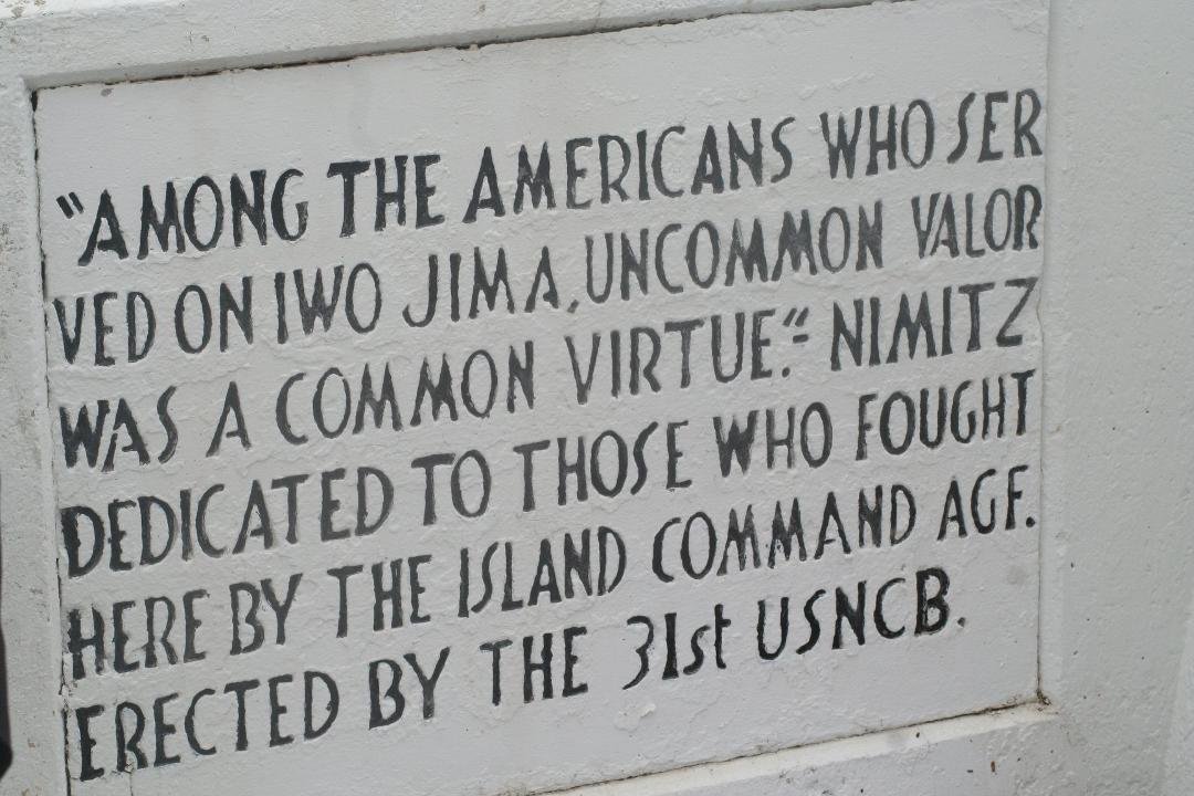 Plaque dedicated to those who fought erected by the 31st USNCB