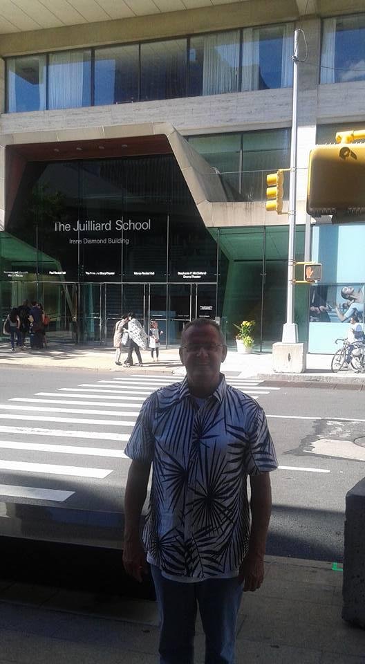 Standing in front of Julliard