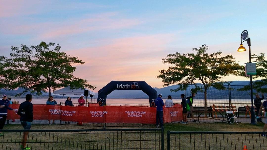 World Multisport Triathlon Swim start location in Penticton, BC