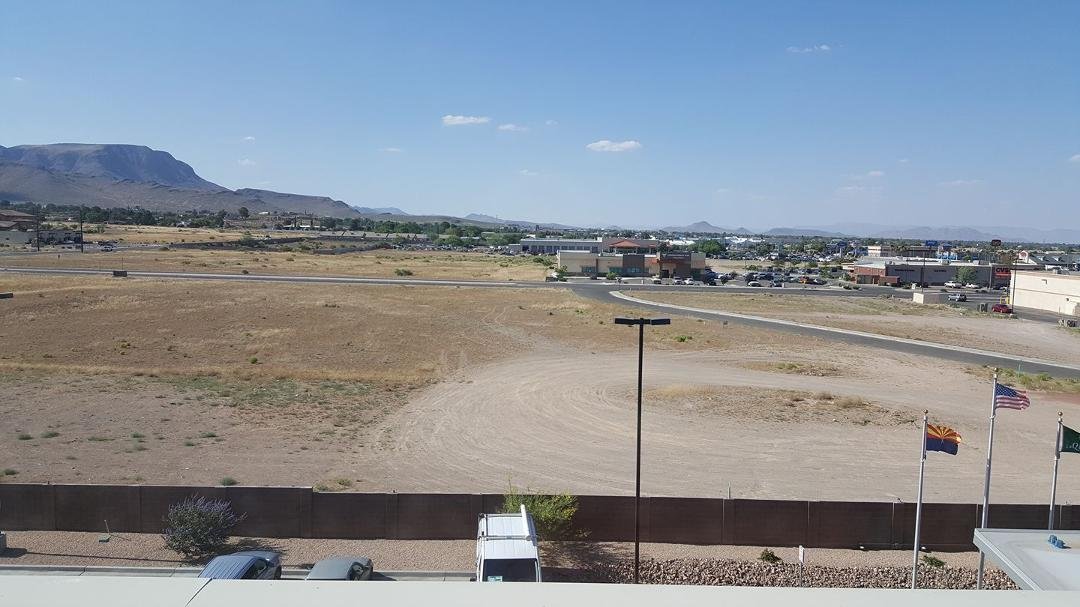 From my hotel in Kingman, AZ. Crossed the Continental Divide today. Santa Maria tomorrow.