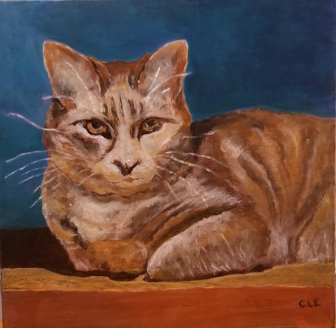 Changed a couple of things and varnished. Waiting for frame.
"Teensy(official portrait)"
acrylic on canvas
12 x 12