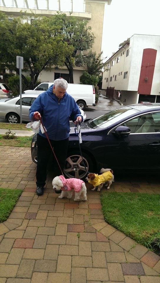 Finally, no rain. Raincoats on, just in case. Yeah, a WALK...