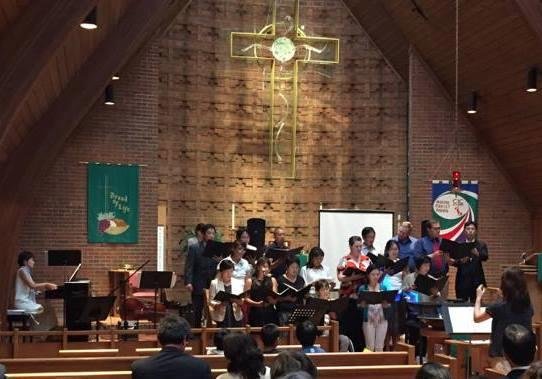 This afternoon the Louisville Japanese Christian Fellowship where I preached for several years until they called a Japanese pastor organized as a church. The wife of Pastor Iwao Satoh conducted the choir in a beautiful Japa