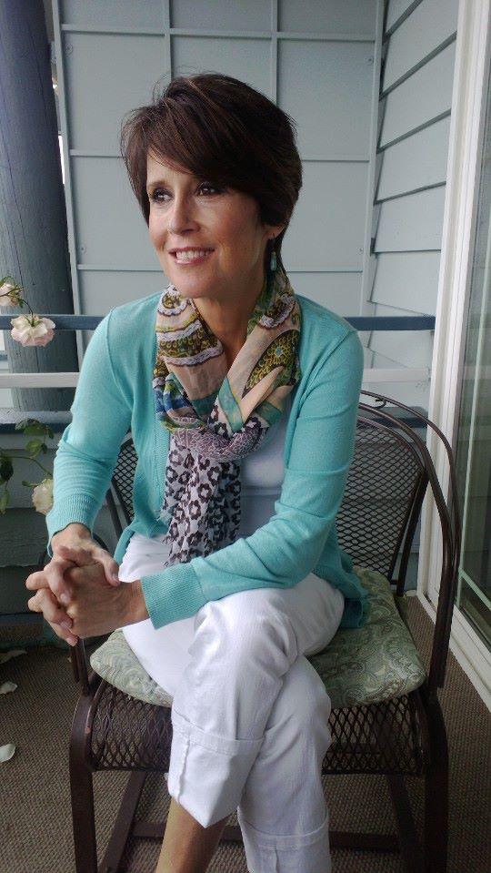 Kim on my patio in Gig Harbor
