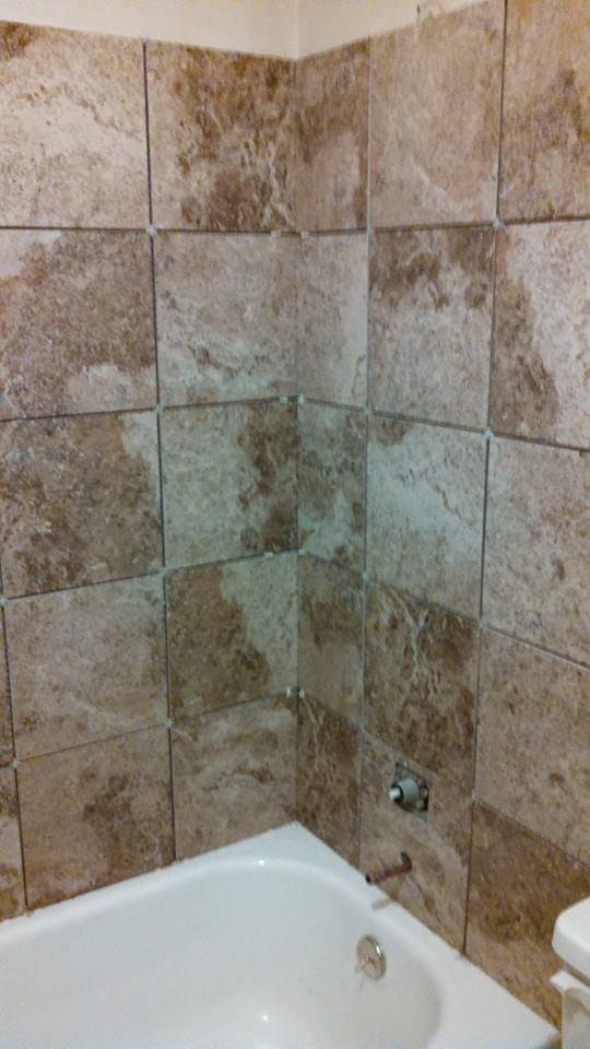 Tile done....grout tomorrow.... COMNAVHOUSE is very happy....