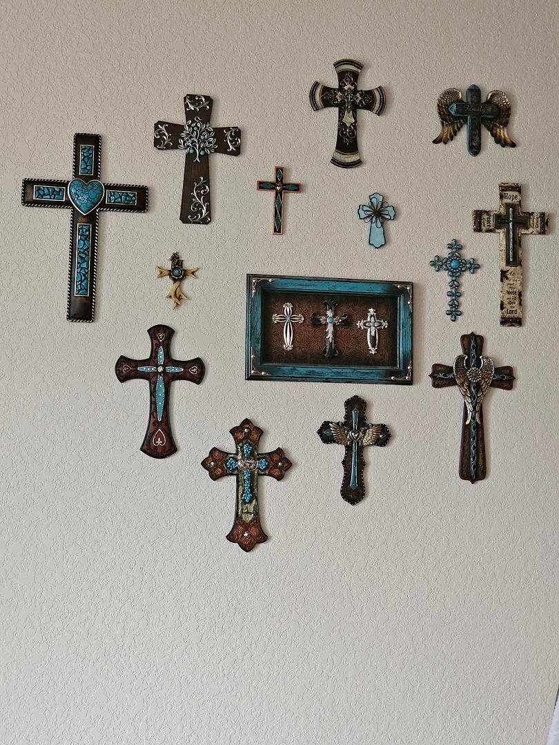 My Christian Cross wall... it is finished..