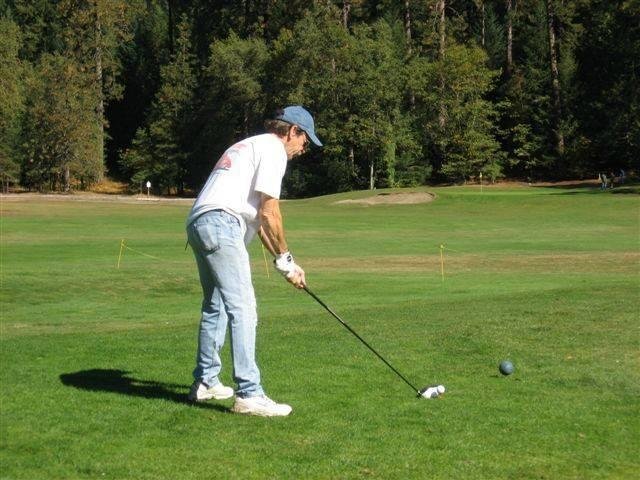 Randys favorite game. Ready for a 250 yd. drive