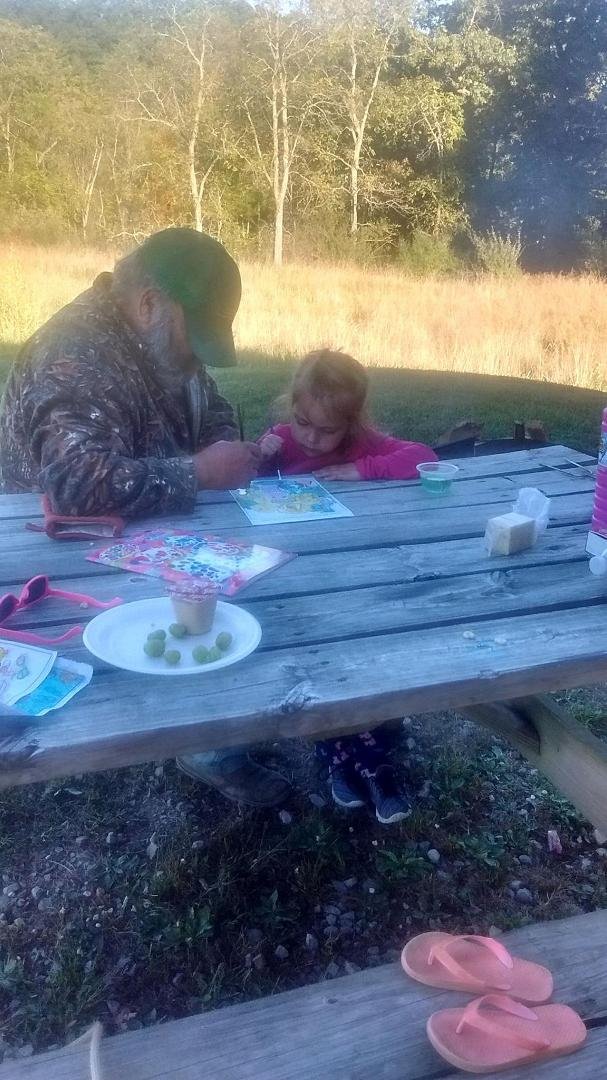 Paint time with Uncle Bill I had my time earlier