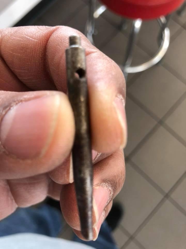 This thing cost me a new tire on Lil Bit. Trying to figure out what it is