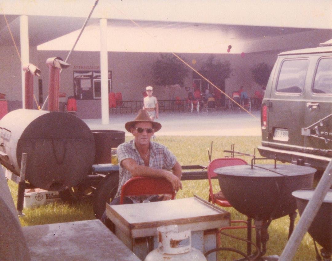 Bruce Lightsey at the South Fork High School BBQ September, 1983