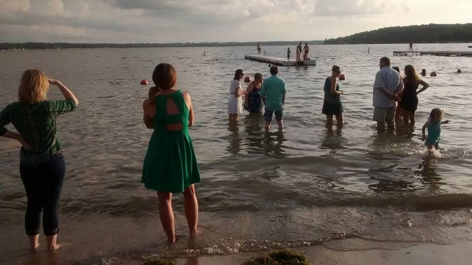 Hanging with the fam at Lake Geneva Beach! What a beautiful evening!!!