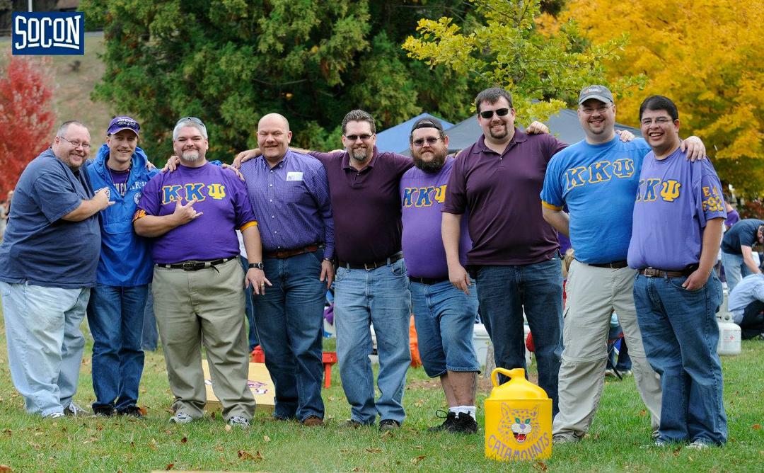 The Ginsu Gang reunites after 20 years. #KKPsi, #Catamounts, #OldMountainJug, #SoConPride.