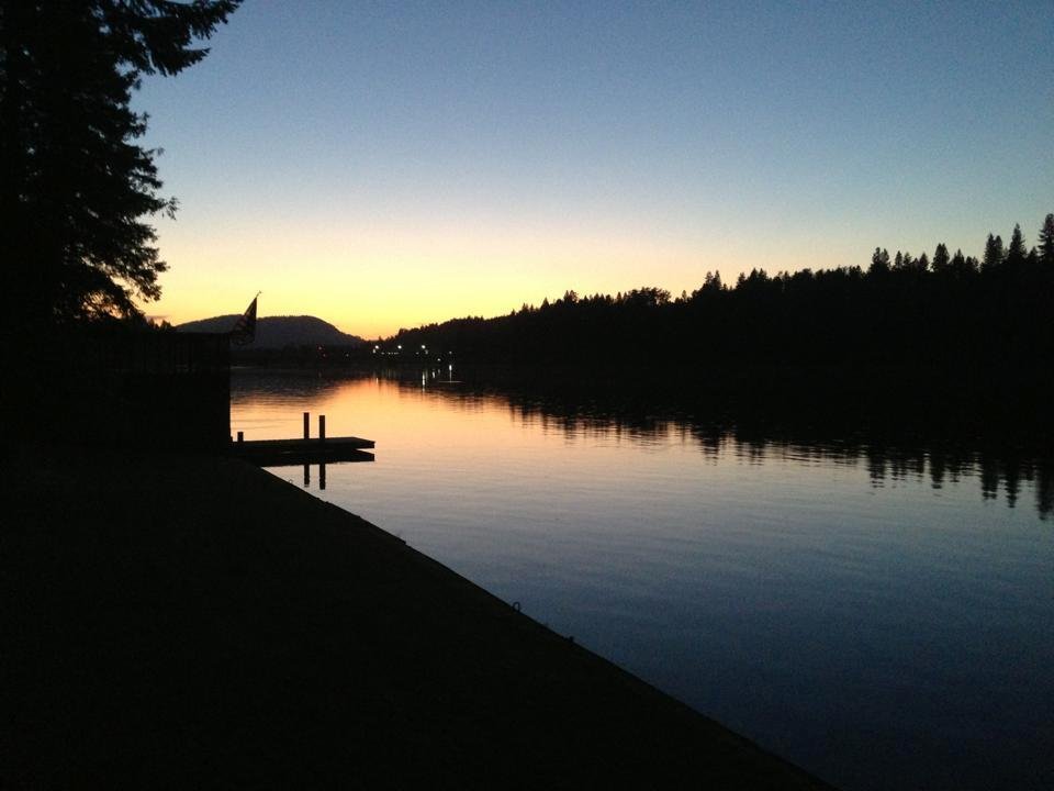 Sunset at the lake home