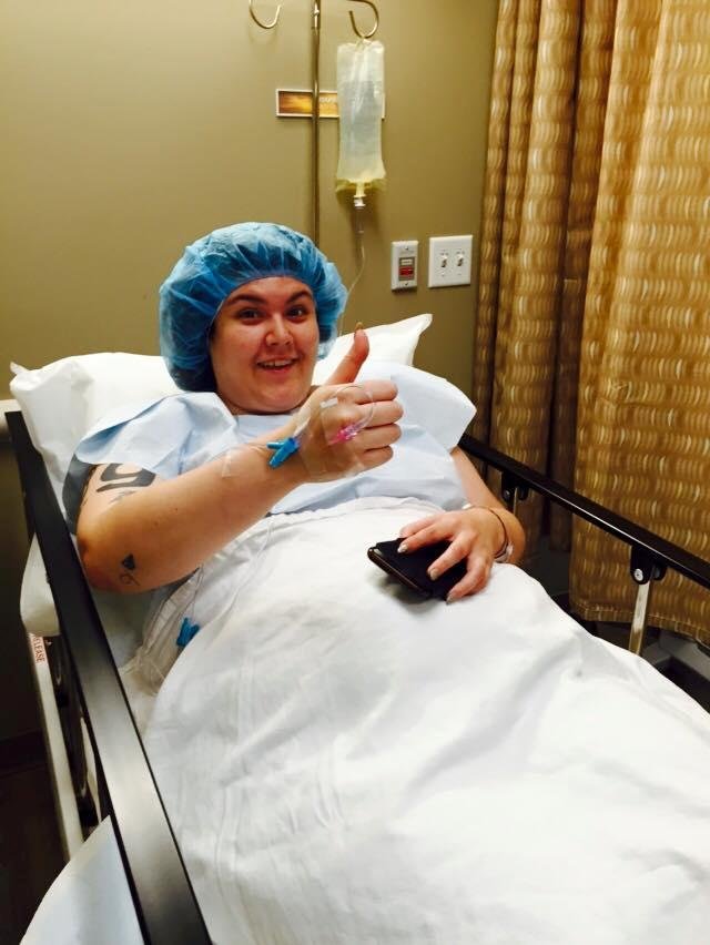 With Krystal before she has an injection in her disc. From the car accident she was in in May. Hopefully this will help and she will only need one. Prayers please she is so nervous.