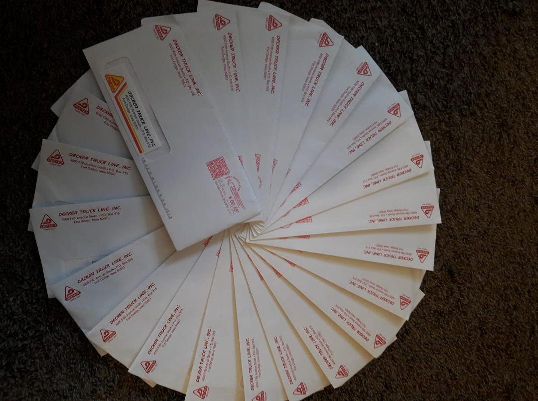 For anybody that wants to drive a big truck. This is how you enjoy your weekend off..... don't open your mail. These are payroll recaps that I never opened..... that's the way you do it too right Dwight Lahey