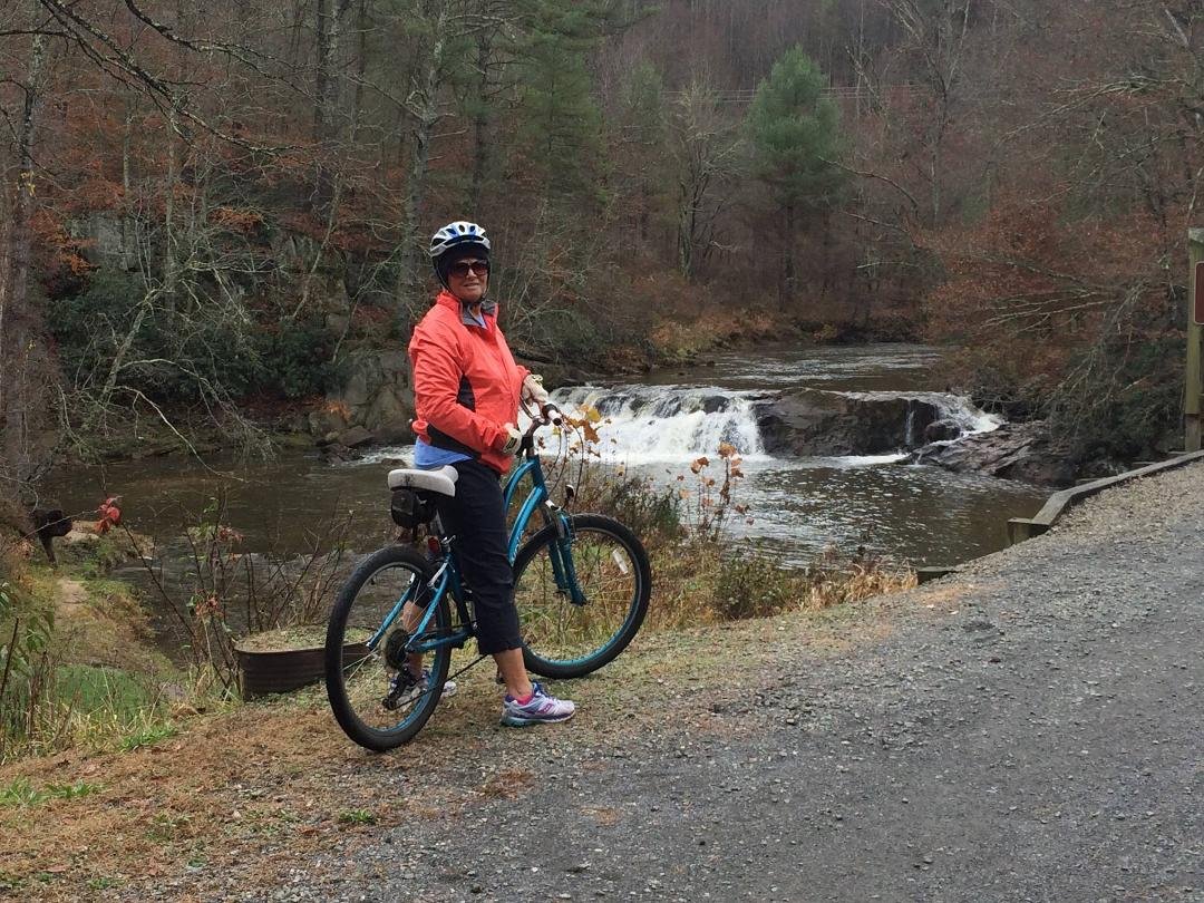 New River Trail ride and dinner at Vidalia in Boone, a great day!