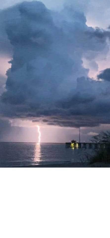 Lightning tonight over water after we left