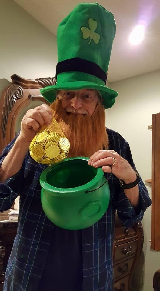 If the leprechaun gets a kiss, you get to pick from his pot of gold!