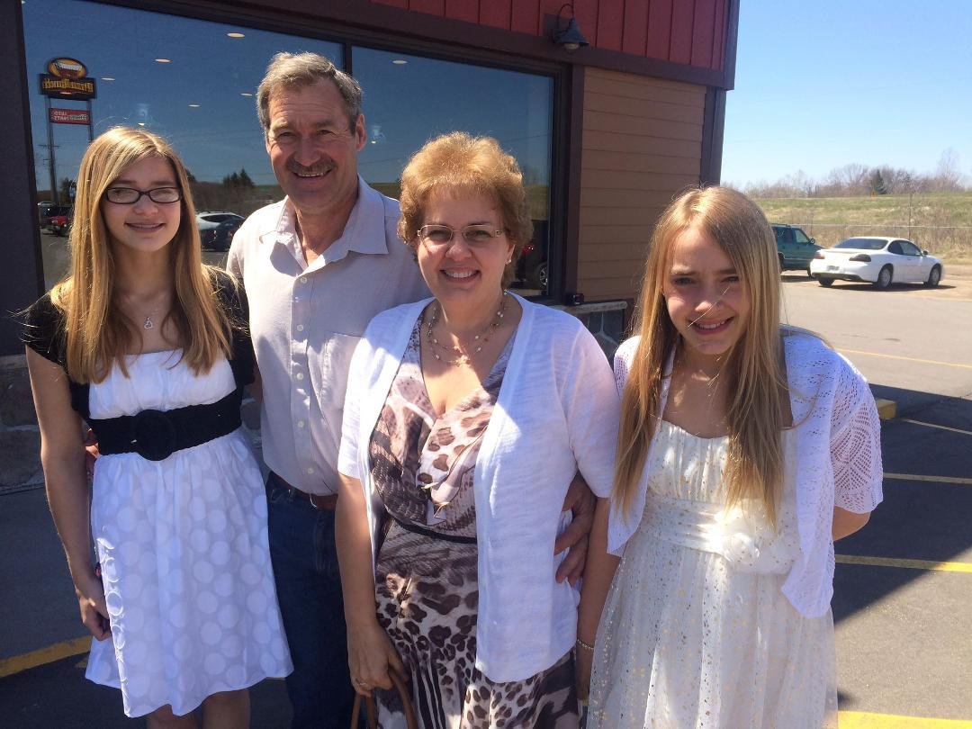 Lunch after Teresa's first year confirmation service.
