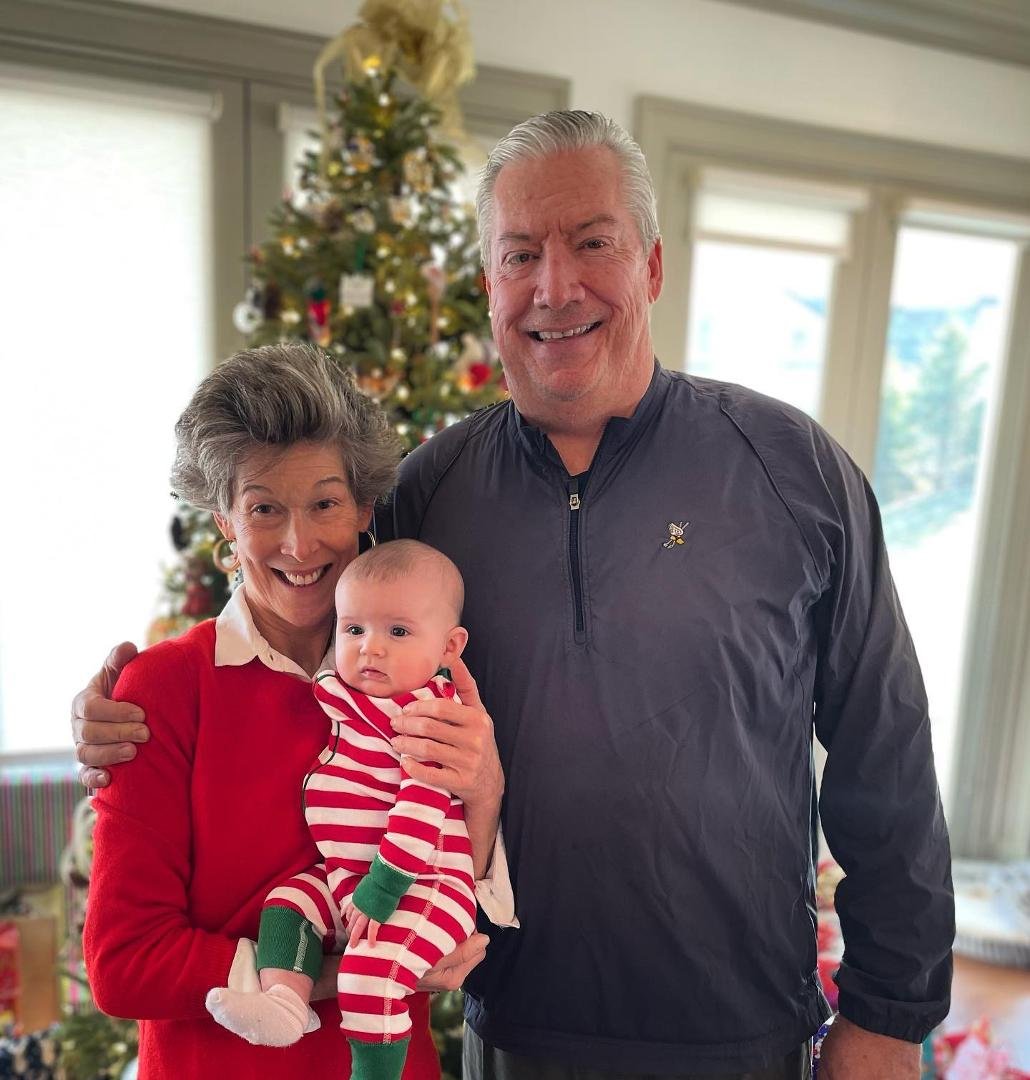 Loving our first Christmas with granddaughter Poppy James, who turned 4 months old today💕‼️#grandparentlove