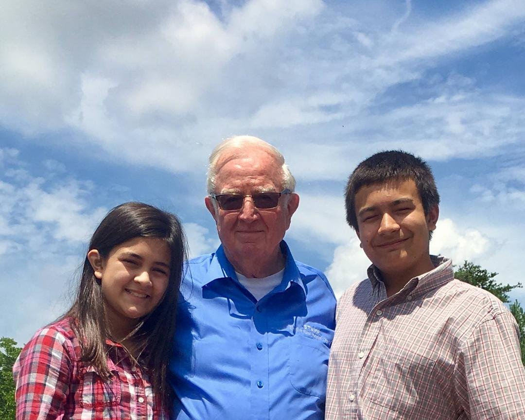 The first photo was taken several years ago. I am pictured here with two of my best pals, Christopher and Heidi, children of my nephew, Joseph, and his wife Cecilia. As you can see, the children have aged a bit during these