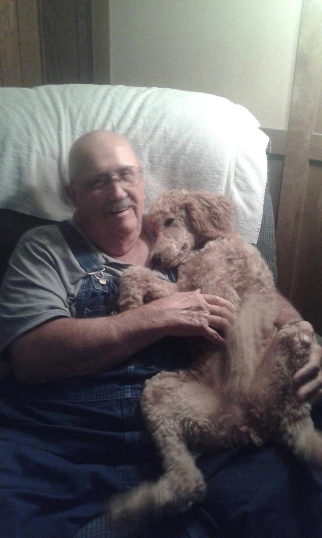 I’m forwarding this request in Honor and Memory of my Uncle, Cullen Rishel, who passed 3-3-16 from this dreaded decease. Oh, how he loves his pups! R.I.P ‘Unk’.
Chemo Day per request...
Some will say you pray because it i