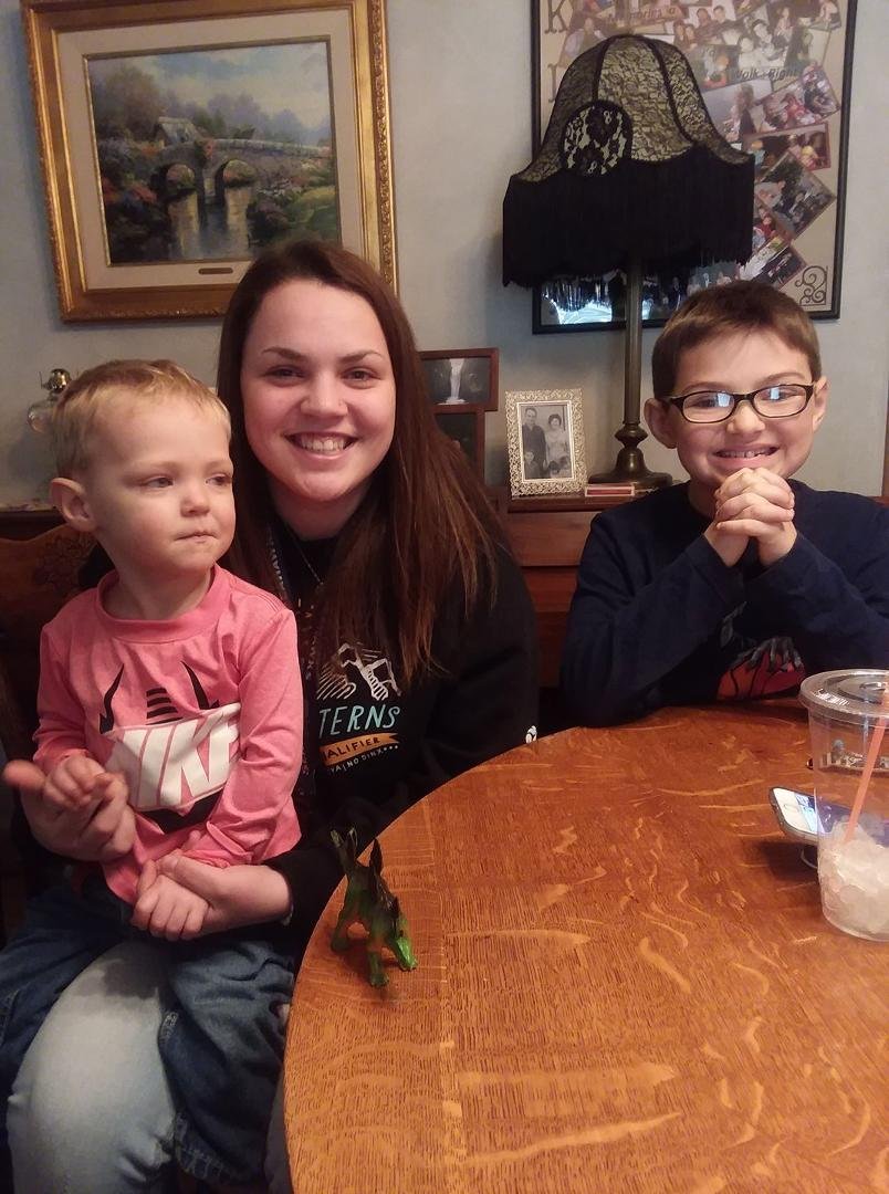 Great grandson Carter, great granddaughter Elly & great grandson Robbie. All will be listed as GG greats in the future!